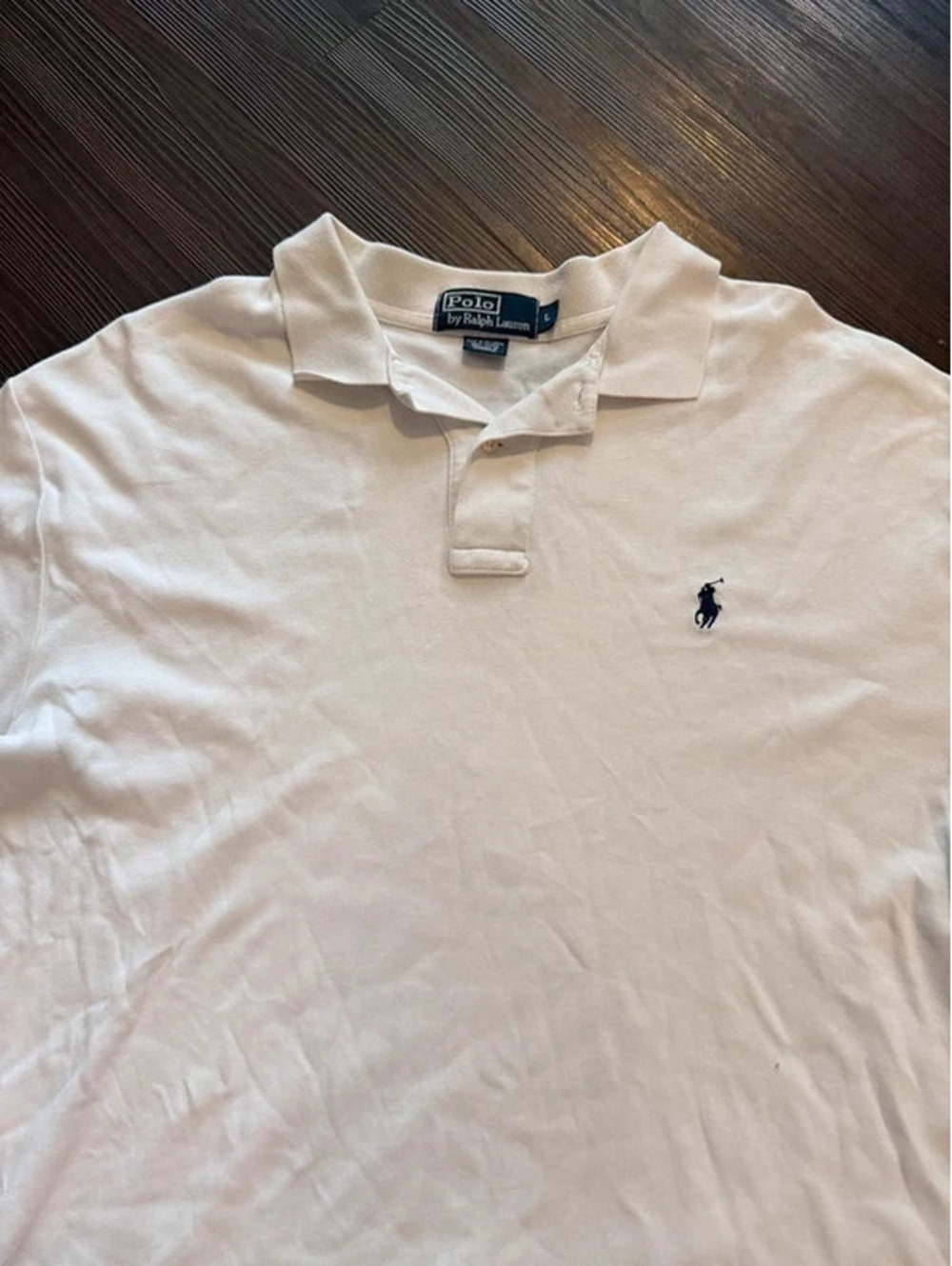 Plain white polo Ralph Lauren polo shirt men large